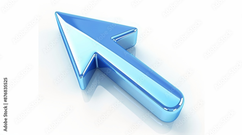 3D cursor arrow icon isolated on white background. Vector illustration. 3D cursor arrow icon isolated on white background. Vector illustration.