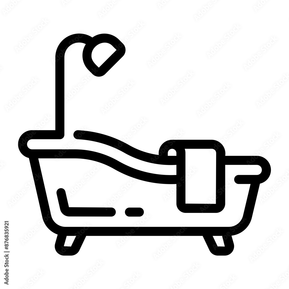 bathtub Line Icon bathtub Line Icon