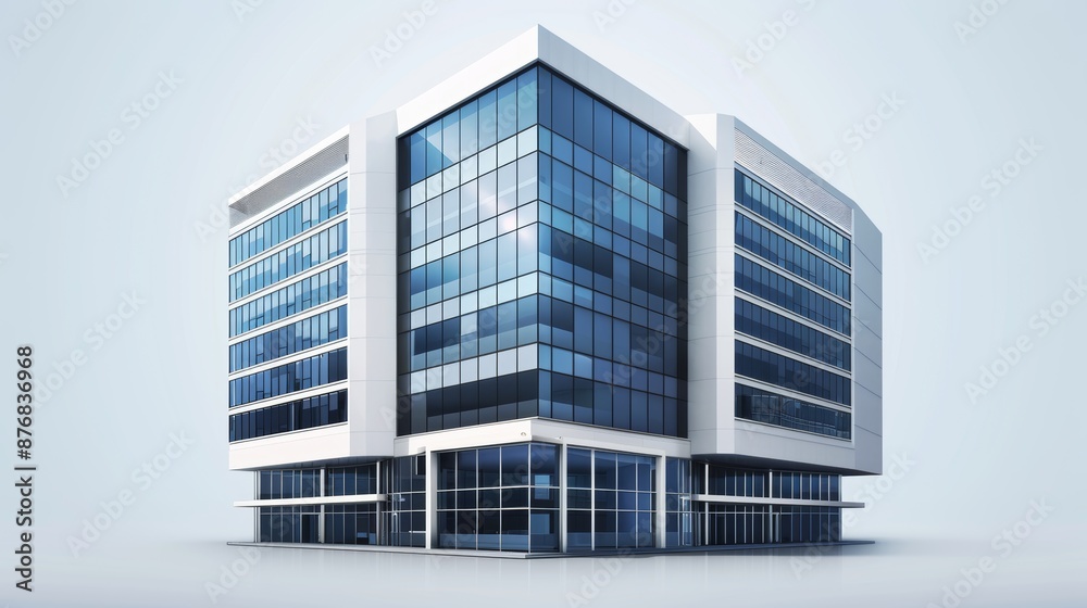 3D vector of a business building, representing office and business concepts. 3D vector of a business building, representing office and business concepts.
