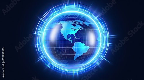 Blue technology icon