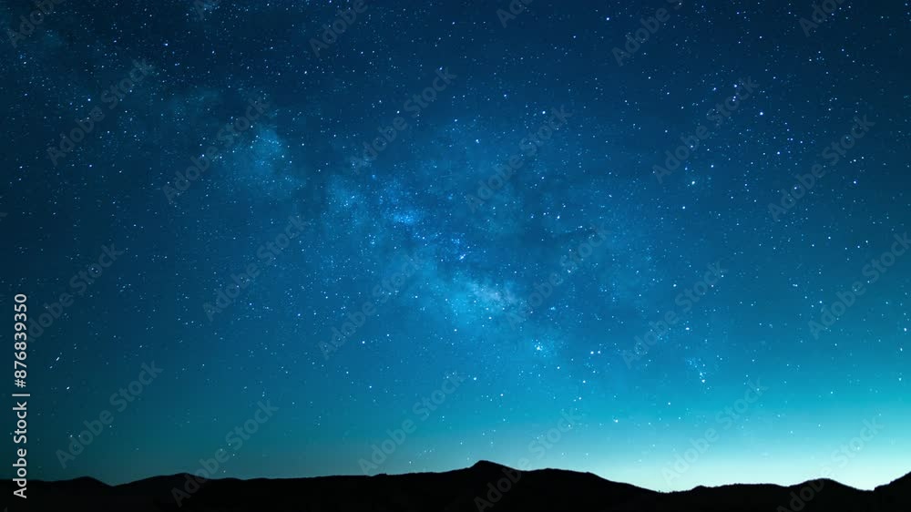 June Bootid Meteor Shower and Milky Way Galaxy 24mm South Sky Over Canyon Blue Time Lapse