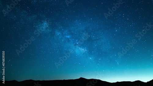 June Bootid Meteor Shower and Milky Way Galaxy 24mm South Sky Over Canyon Blue Time Lapse