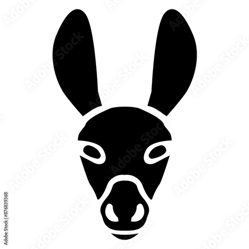 Donkey Logo Icon Art Vector Illustration