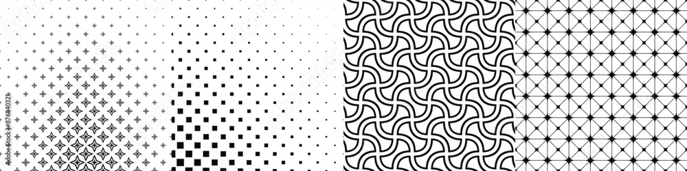 Black and white pattern collection Black and white pattern collection
