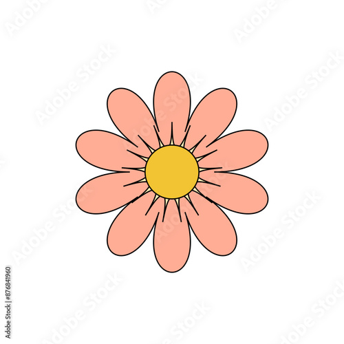 Retro Groovy Flower