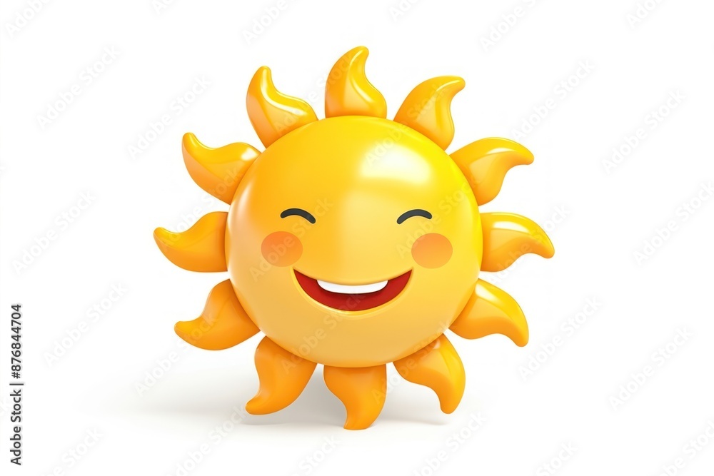 Toy sun white background anthropomorphic. Toy sun white background anthropomorphic.