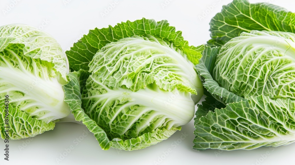 Fototapeta premium Detailed photograph of green cabbage