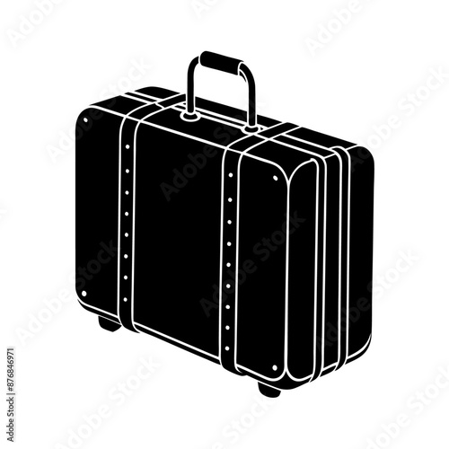 baggage black silhouette art illustration