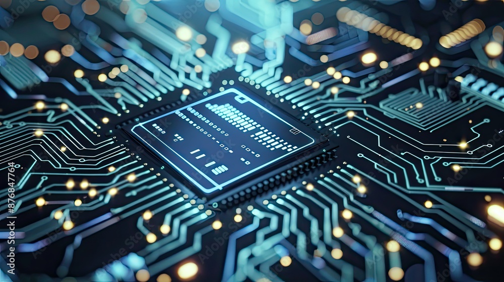 Abstract futuristic electronic circuit technology background Abstract futuristic electronic circuit technology background
