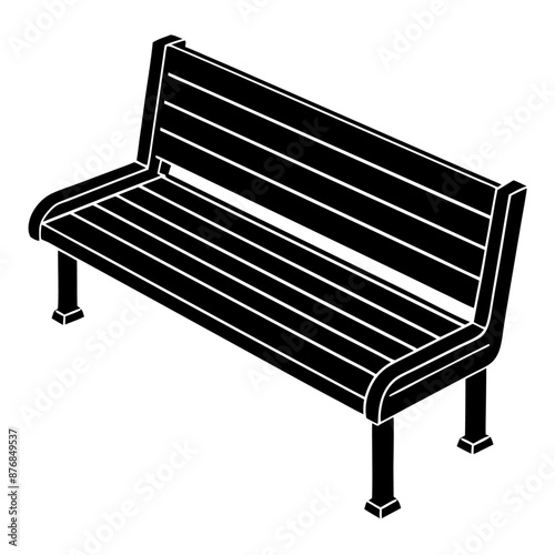 bench black silhouette art illustration