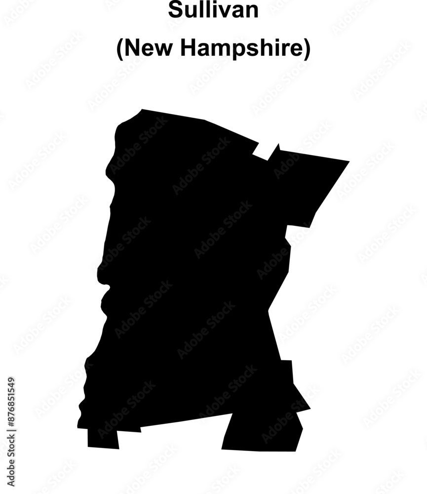 Sullivan County (New Hamshire) blank outline map Sullivan County (New Hamshire) blank outline map