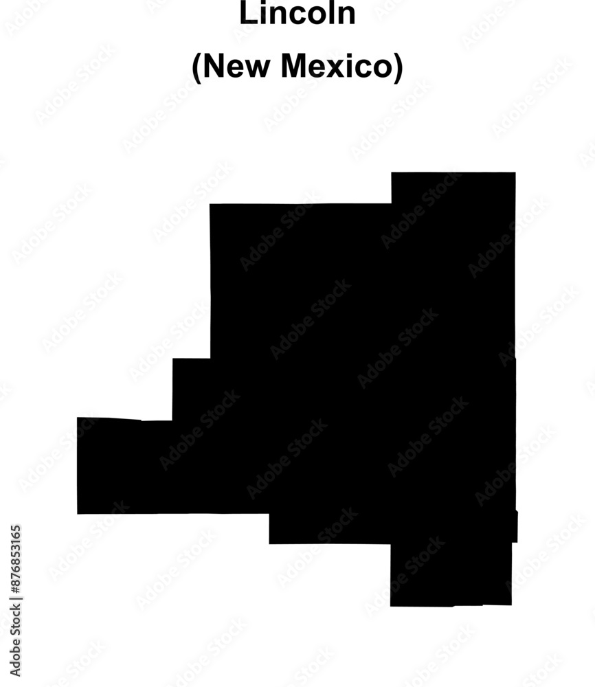 Lincoln County (New Mexico) blank outline map Lincoln County (New Mexico) blank outline map