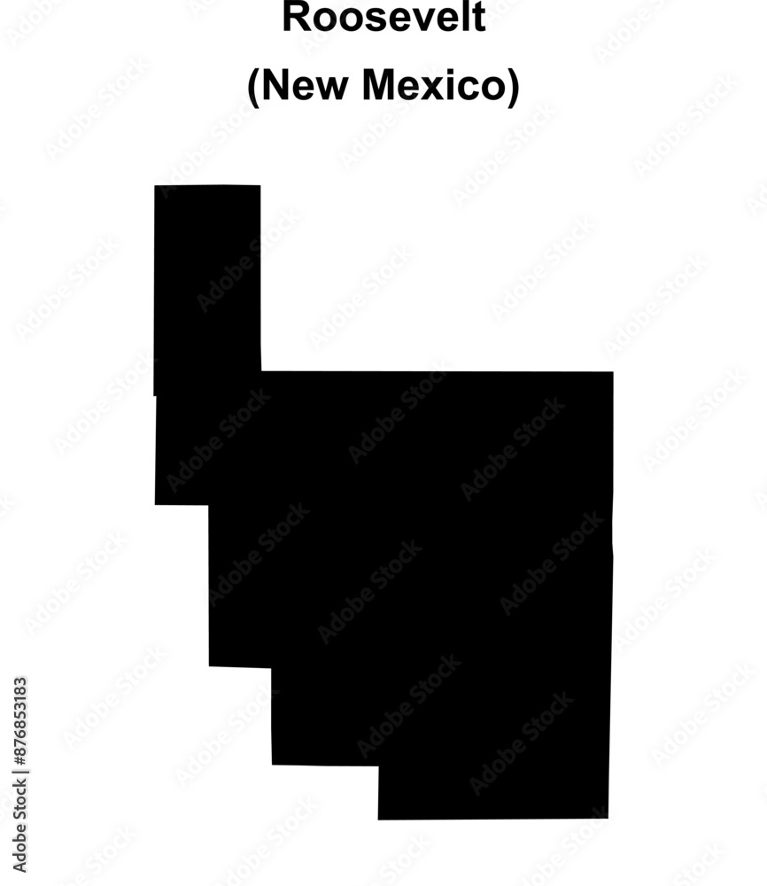 Roosevelt County (New Mexico) blank outline map Roosevelt County (New Mexico) blank outline map