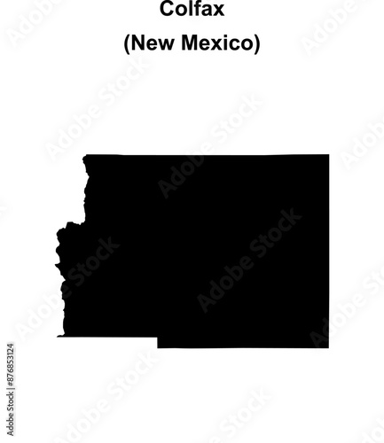 Colfax County (New Mexico) blank outline map