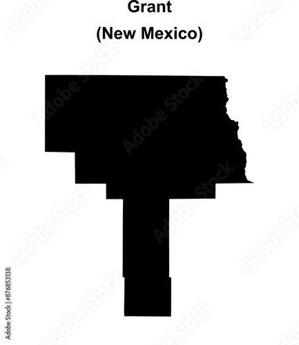 Grant County (New Mexico) blank outline map photo