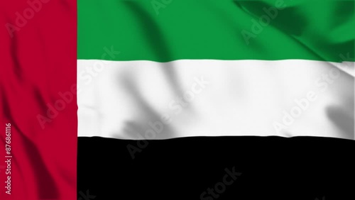 United Arab Emirates Waving Flag Hight Quality , For Youtube and Other Social Media Use	