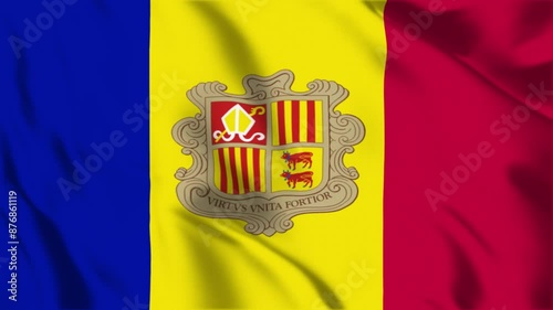 Andorra Waving Flag Hight Quality , For Youtube and Other Social Media Use	
