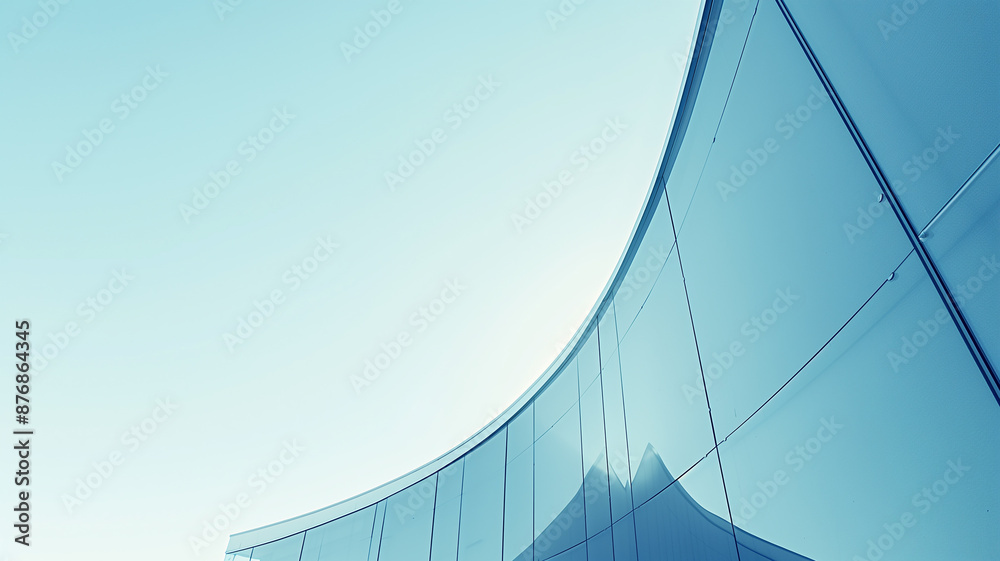 Obraz premium blue glass wall