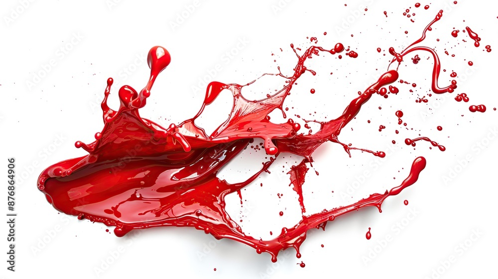 Red blood splatter isolated on white background Red blood splatter isolated on white background