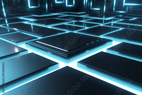 Wallpaper Mural Technology background, modern futuristic digital concept Torontodigital.ca