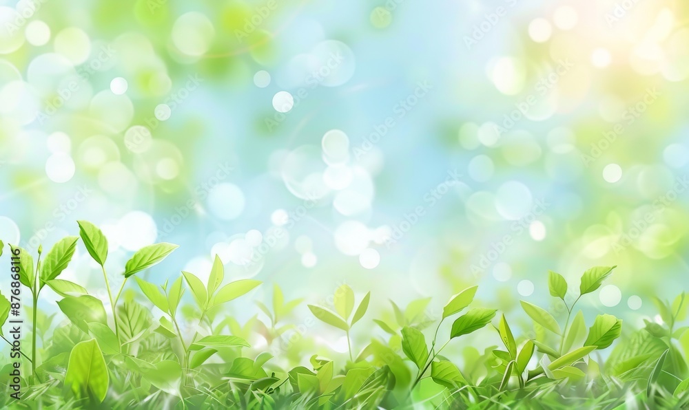 The World Environment Day concept is a blurred background of a beautiful green and blue sky. The World Environment Day concept is a blurred background of a beautiful green and blue sky.