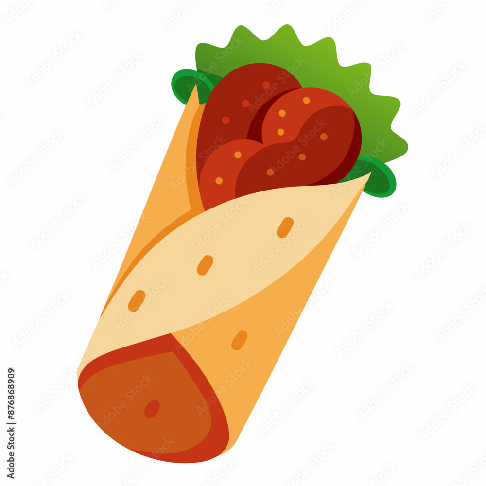 A strawberry roll food vector illustration A strawberry roll food vector illustration