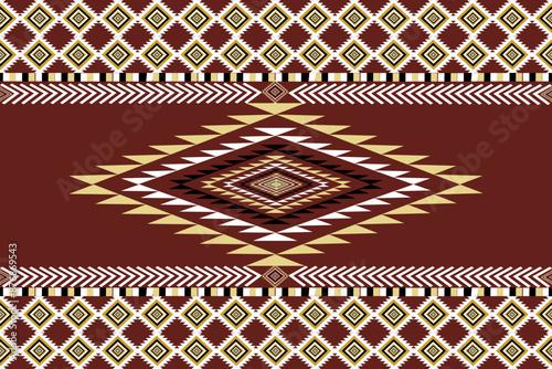 Seamless oriental geometric ethnic pattern for background or wallpaper carpet floor curtain design 