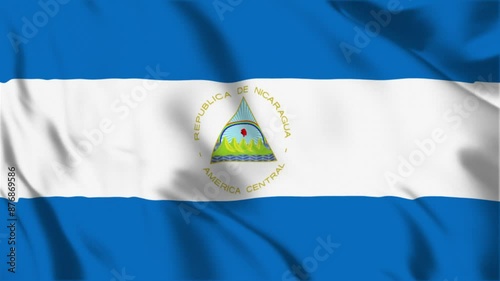 Nicaragua Waving Flag Hight Quality , For Youtube and Other Social Media Use