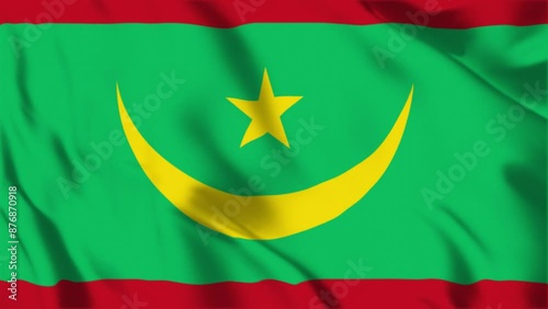 Mauritania Waving Flag Hight Quality , For Youtube and Other Social Media Use