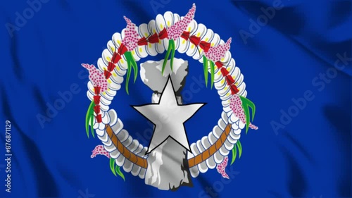 Northern Mariana Islands Waving Flag Hight Quality , For Youtube and Other Social Media Use