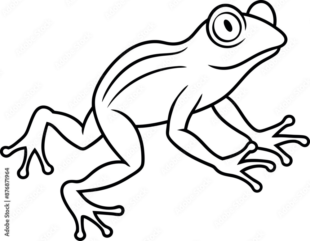 frogs line art silhouette vector design frogs line art silhouette vector design