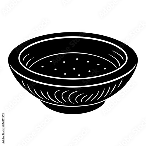 clay dish black silhouette art illustration