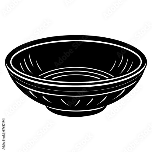 clay dish black silhouette art illustration