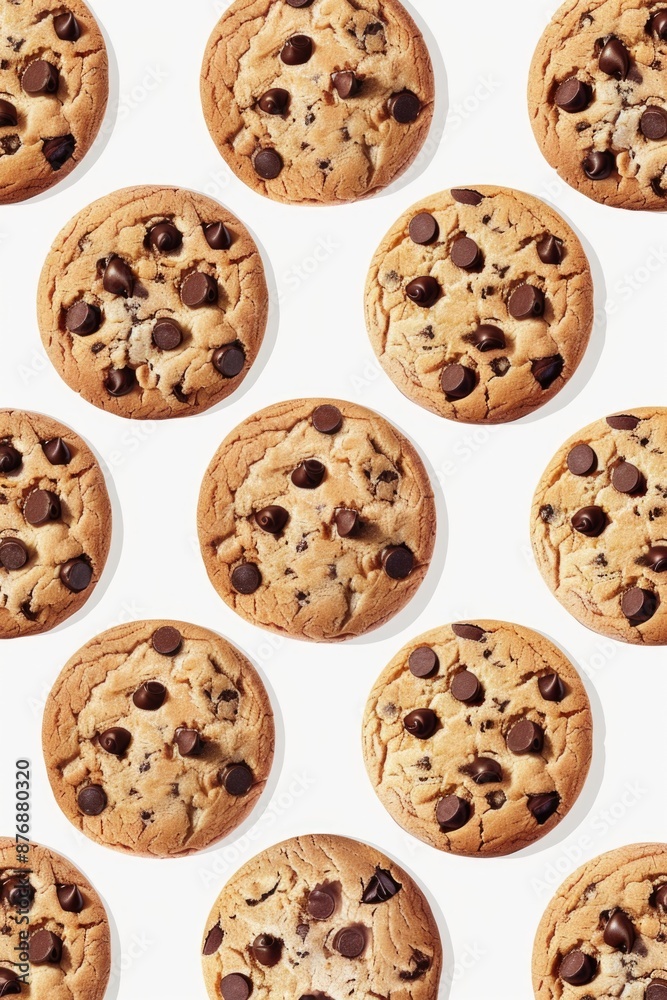 Freshly baked cookies on a white background Freshly baked cookies on a white background