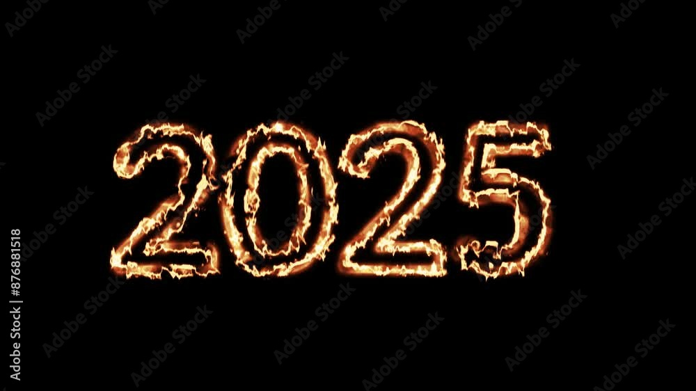Happy New Year 2025 animated text 4K video Happy New Year 2025 animated text 4K video