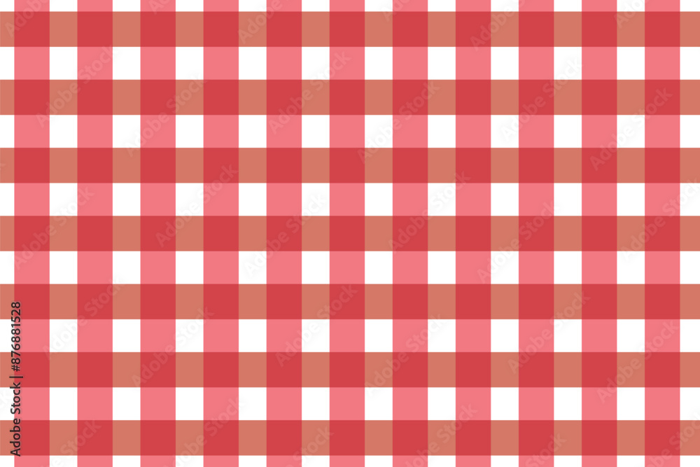 Red and white checkered tablecloth. Top view table cloth texture background. Red gingham pattern fabric. Picnic blanket texture. Red table cloth for Italian food menu. Square pattern Red and white checkered tablecloth. Top view table cloth texture background. Red gingham pattern fabric. Picnic blanket texture. Red table cloth for Italian food menu. Square pattern
