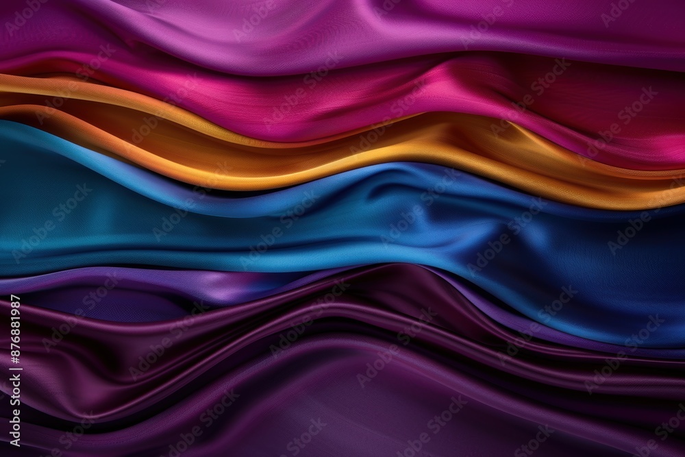 Obraz premium Vibrant abstract waves of color
