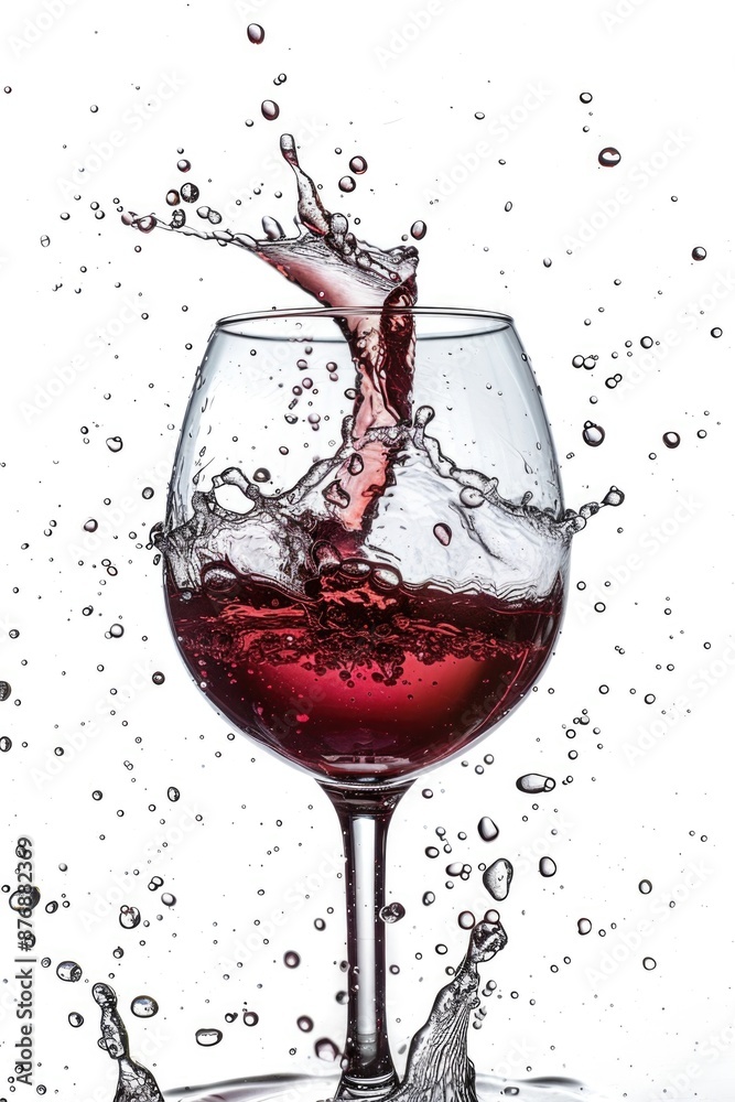 A glass filled with red wine and a small amount of water, perfect for relaxation or as a prop in a scene A glass filled with red wine and a small amount of water, perfect for relaxation or as a prop in a scene