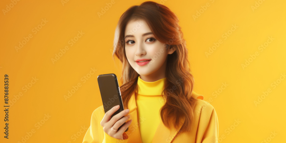 A woman holding a cell phone, likely waiting or distracted A woman holding a cell phone, likely waiting or distracted