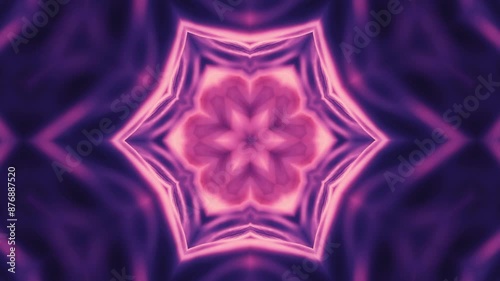 Radiating pulse of plasma energy starburst and rhythmic flowing energy waves, seamless looped background animation. 