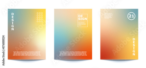 set template pastel Rainbow gradient Abstract Background For banner, flyer, covers, wallpapers, brands, social media and other mobile projects