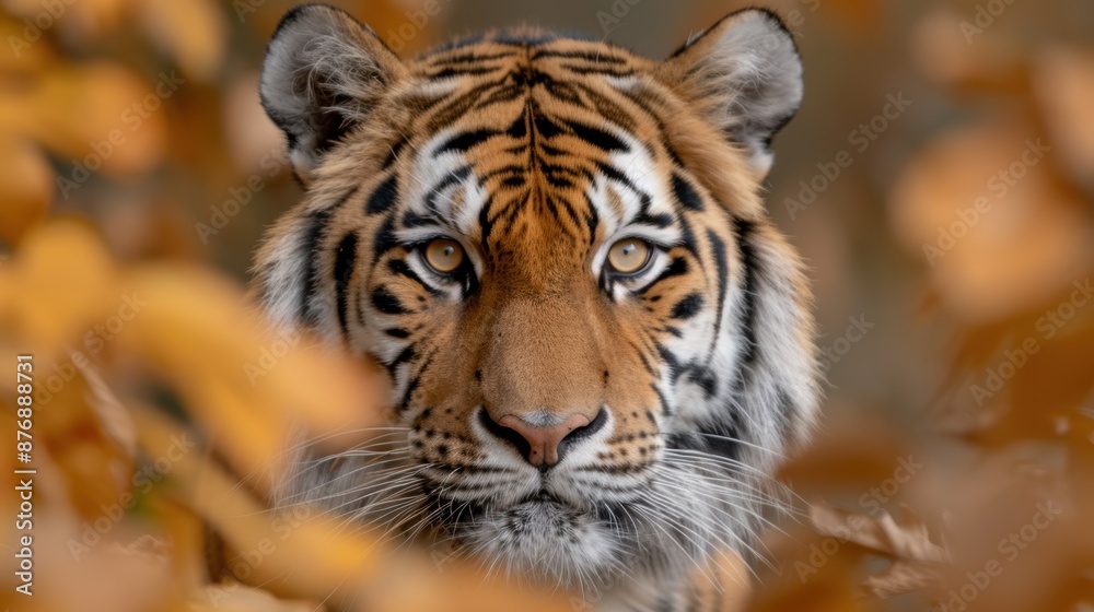 Fototapeta premium close-up portrait of a majestic tiger