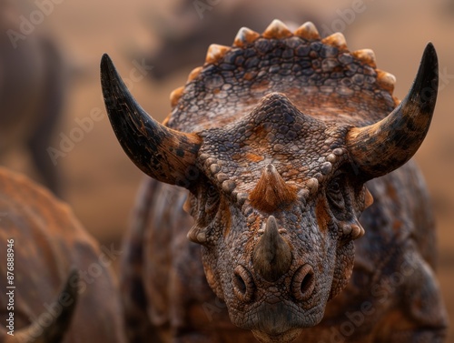 Close-up of a horned lizard's face © Balaraw