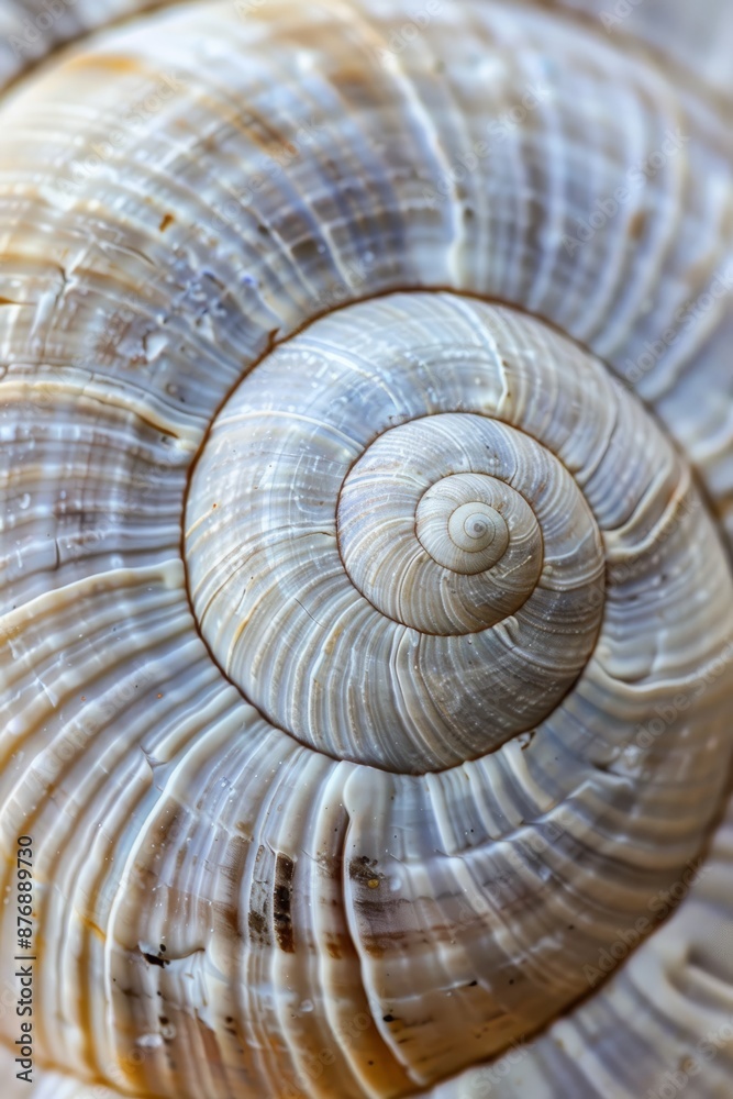 The intricate details of a snail's shell, spiraling inward with precision, Generative AI The intricate details of a snail's shell, spiraling inward with precision, Generative AI
