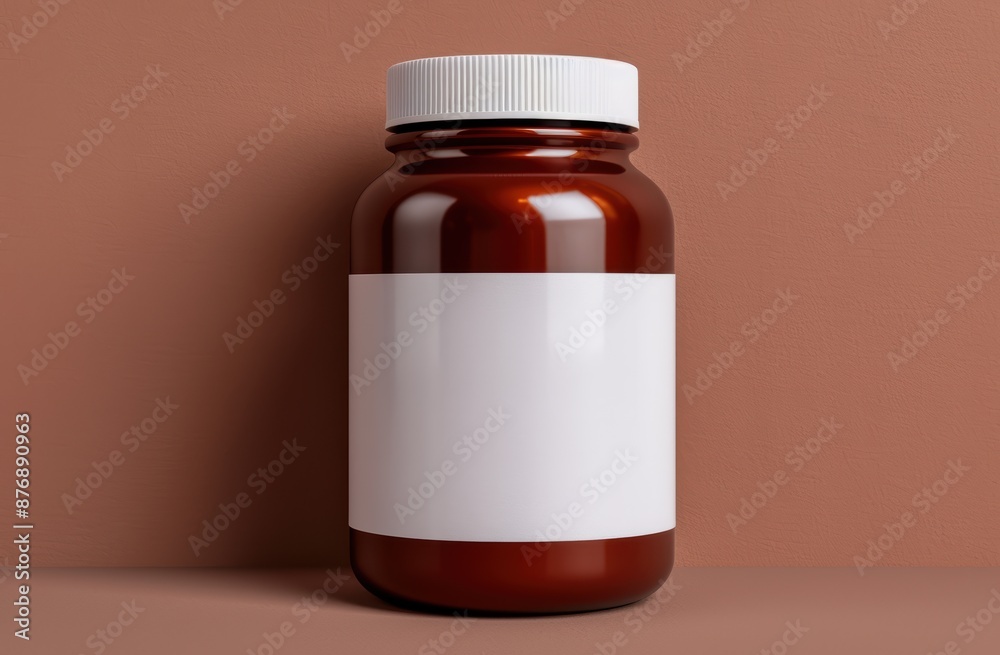 amber glass supplement bottle with blank label amber glass supplement bottle with blank label