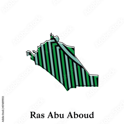 Ras Abu Aboud City map. vector map of the Qatar Country. Borders of for your infographic. Vector illustration design template photo