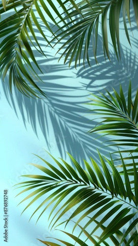 Palm tree leaf backgrounds outdoors.