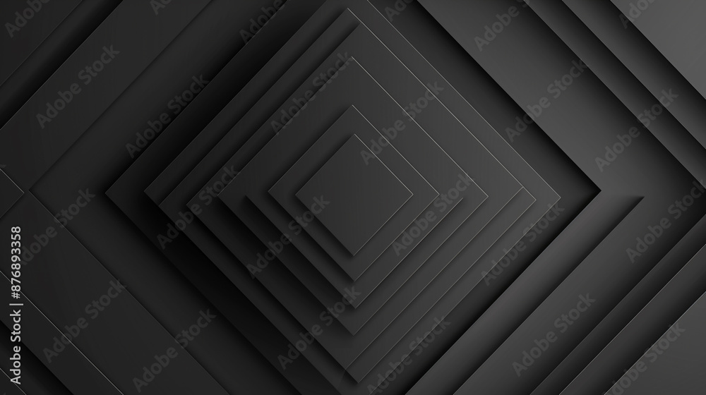 Obraz premium minimal blank black background. Dark squares abstract background. Abstract. black square shape background, light and shadow. black dark shelf on background for present product