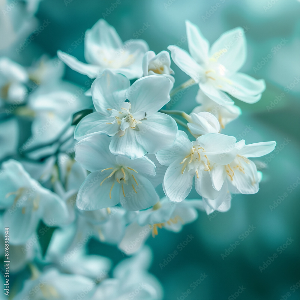 A detailed close-up of delicate white flowers in full bloom, capturing their purity and elegance, symbolizing new beginnings and the beauty of nature during the blooming season. A detailed close-up of delicate white flowers in full bloom, capturing their purity and elegance, symbolizing new beginnings and the beauty of nature during the blooming season.