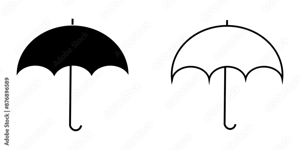 Umbrella icon on white background Umbrella icon on white background